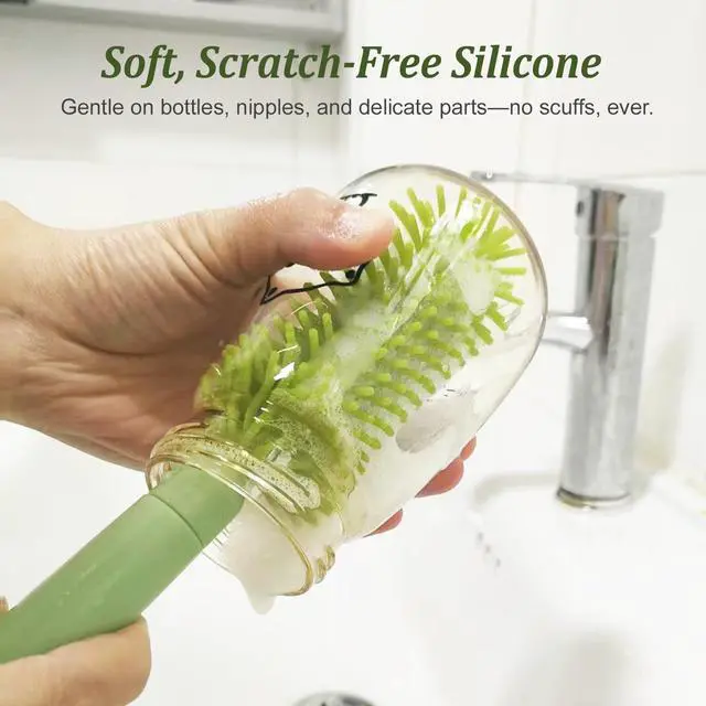 Alt view image 3 of 7 - Travel Baby Bottle Cleaner Kit, 6-in-1 Brush Set for Bottles & Pumps