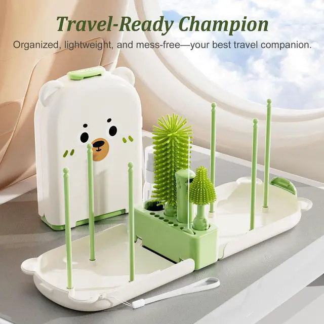 Alt view image 7 of 7 - Travel Baby Bottle Cleaner Kit, 6-in-1 Brush Set for Bottles & Pumps