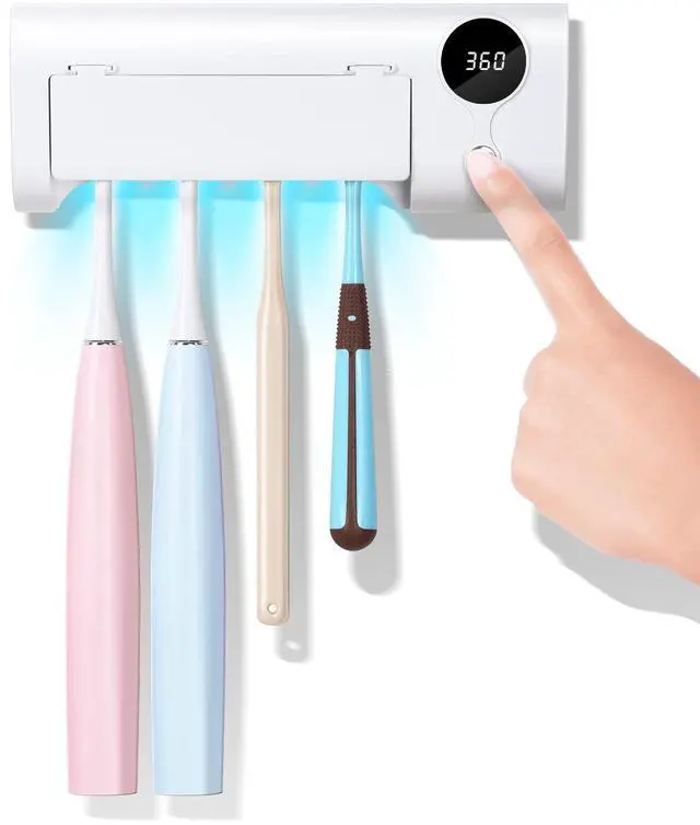 Main image of UV Toothbrush Holder for Bathroom, Toothbrush Cleaner Wall Mounted Cordless
