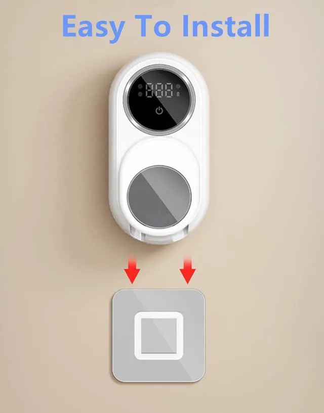 Alt view image 6 of 7 - Toothbrush Cleaner & Toothbrush Holder, Cleaning and Air Drying, LED Smart Screen, Rechargeable Wall Mount Toothbrush Holder for Bathrooms