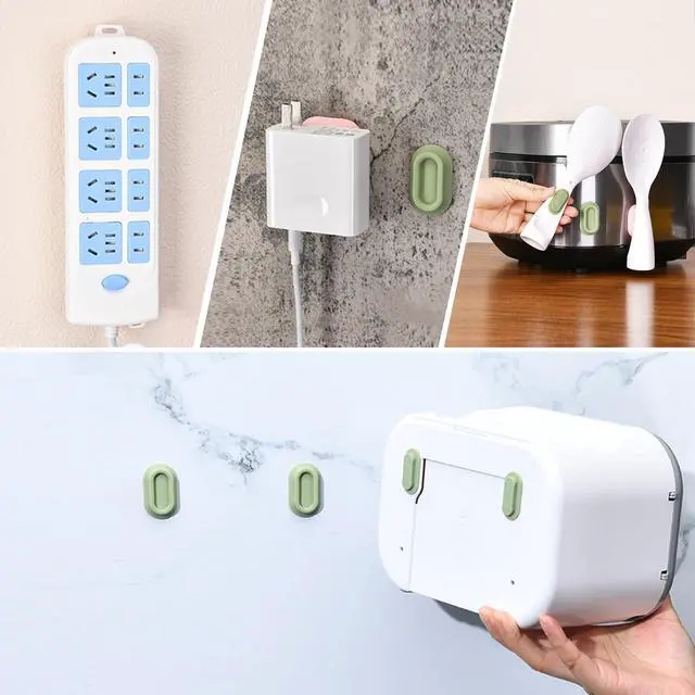 Alt view image 5 of 7 - Magnetic Remote Control Holder Wall Mount - 6 Pcs No Drill Self-Adhesive Organizer for Air Conditioner & TV Remotes, Storage Caddy for Televisions Backside - White&Black&Pink&Green