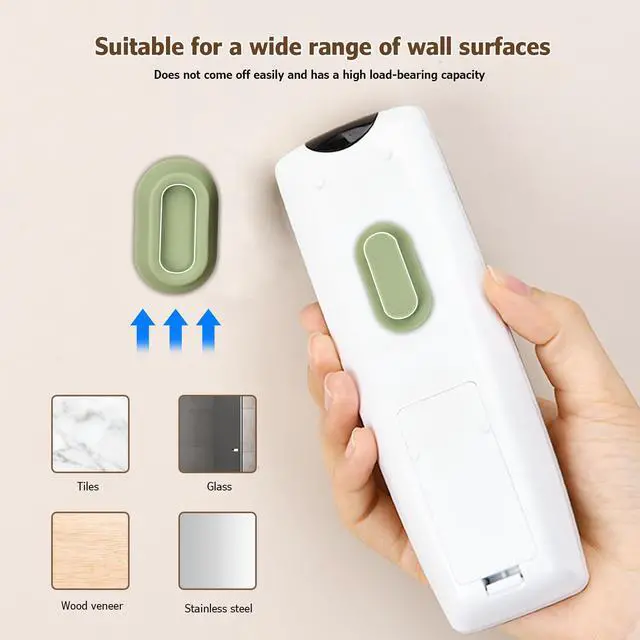 Alt view image 6 of 7 - Magnetic Remote Control Holder Wall Mount - 6 Pcs No Drill Self-Adhesive Organizer for Air Conditioner & TV Remotes, Storage Caddy for Televisions Backside - White&Black&Pink&Green