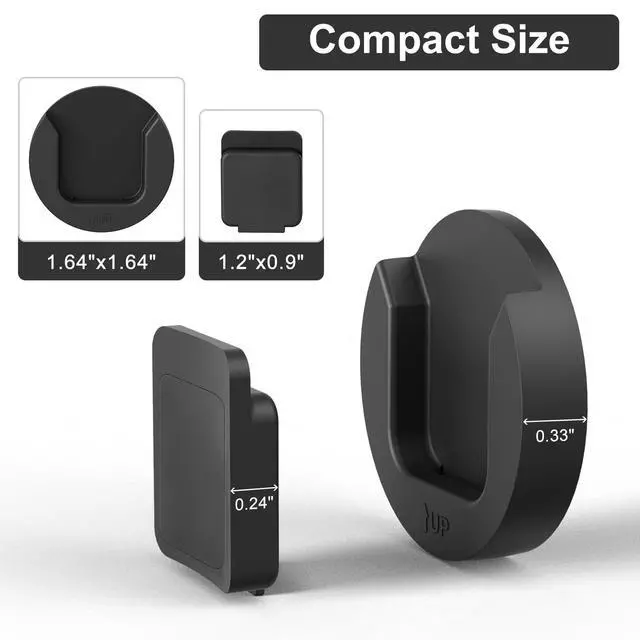 Alt view image 5 of 7 - Magnetic Remote Control Holder Wall Mount, 4 Pack TV Remote Control Holder for Fan/Air Conditioner, Self-Adhesive Bedside Caddy for TV Backside/Bedroom/Office/RV Home Organizer Storage(Black)