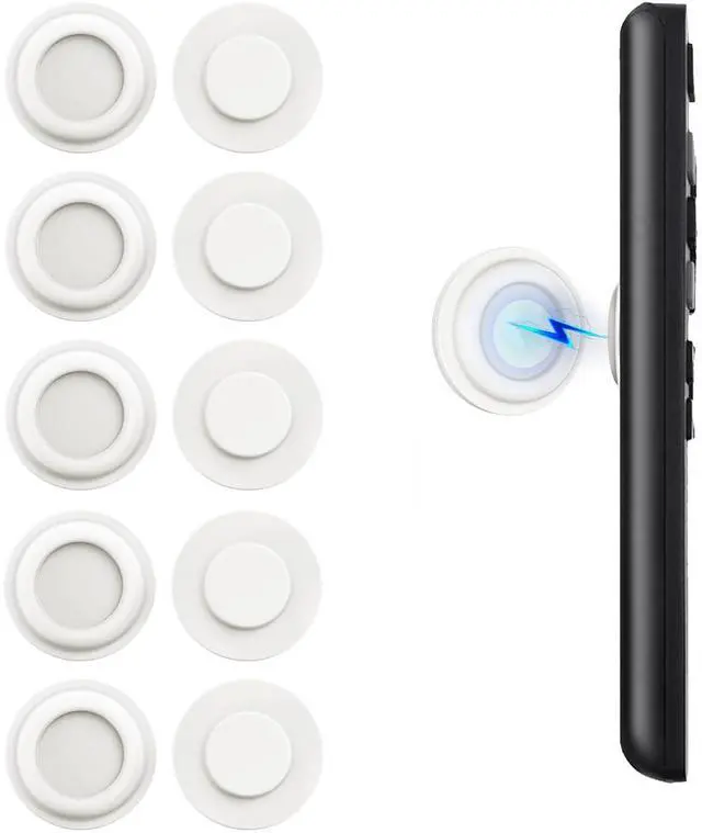 Main image of Magnetic Remote Control Holder Wall Mount, 5 Pack TV Remote Holder Wall Mount, Silicone Remote Organizer Magnetic Remote Holder for Bed, TV, Ceiling Fan and Air Conditioner (White)