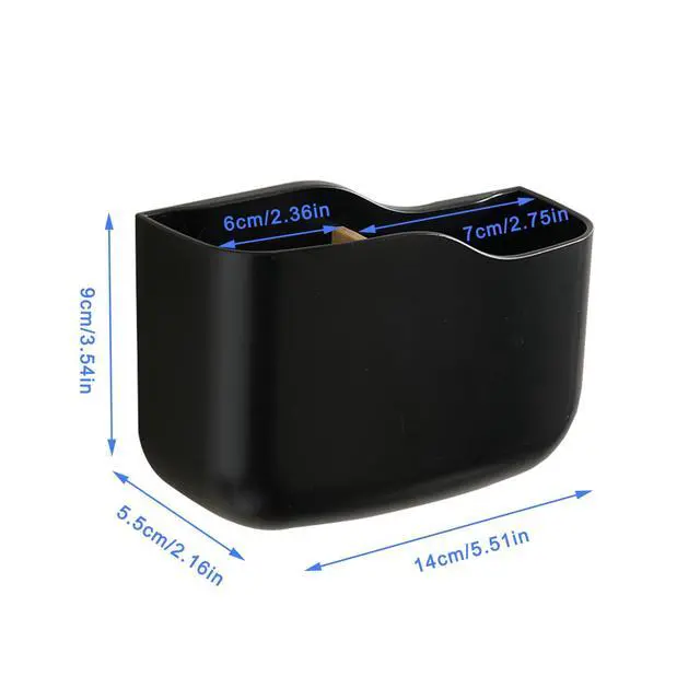 Alt view image 2 of 7 - Wall Mount Remote Holder TV FAN Remote Control Holder Bedside Caddy Wall Organizer Phone Holder for Office Adhesive Media Player Controller Holder Box Tray Home Desk Nightstand 4 PACK BLACK
