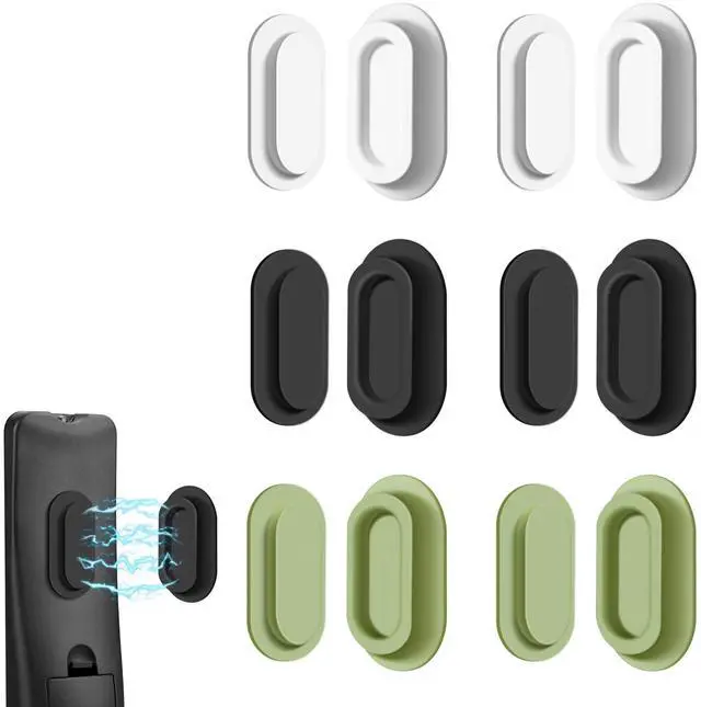 Main image of 6 Pack Magnetic Remote Control Holder Upgraded Silicone Magnetic Wall Mount for TV, Fan & Air Conditioner Remotes Self-Adhesive, No-Drill Remote Control Holder Wall Mount
