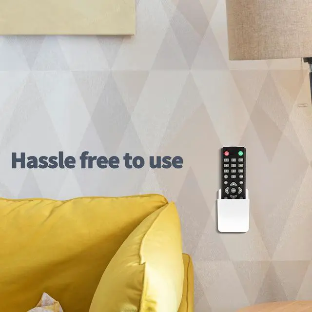 Alt view image 5 of 7 - 2 PCS Remote Control Holders Wall Mount, Self Adhesive TV Air Conditioner Remote Control Holder, Wall Mount Storage Box Organizer Wall Pen Holder Storage for Home Office School (White, 4)