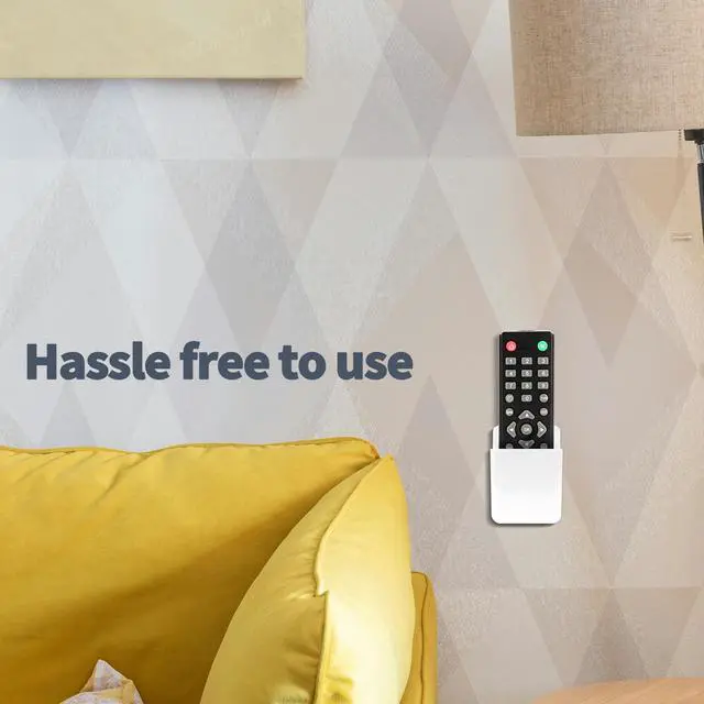 Alt view image 5 of 7 - 2 PCS Remote Control Holders Wall Mount, Self Adhesive TV Air Conditioner Remote Control Holder, Wall Mount Storage Box Organizer Wall Pen Holder Storage for Home Office School (White, 2)