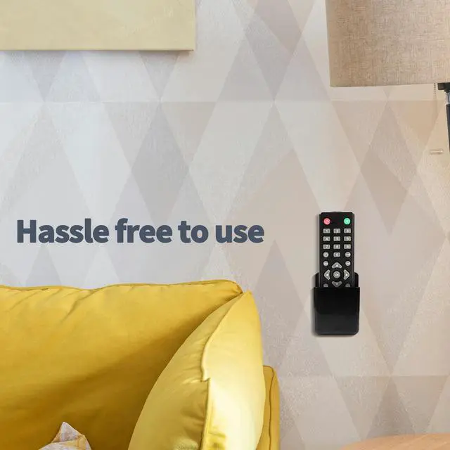 Alt view image 5 of 7 - 4 PCS Remote Control Holders Wall Mount, Self Adhesive TV Air Conditioner Remote Control Holder, Wall Mount Storage Box Organizer Wall Pen Holder Storage for Home Office School (Black, 4)
