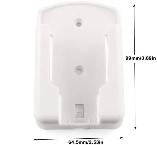 Alt view image 4 of 6 - Remote Control Rack Holder White Wall-Mounted Organizer Self Adhesive Media Storage Box Case for Air Conditioner Controller
