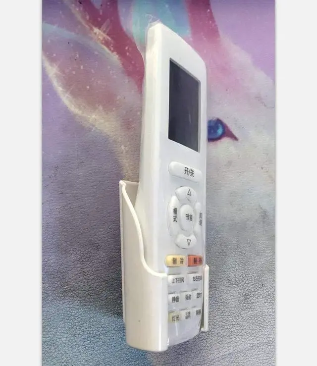 Alt view image 6 of 6 - Remote Control Rack Holder White Wall-Mounted Organizer Self Adhesive Media Storage Box Case for Air Conditioner Controller