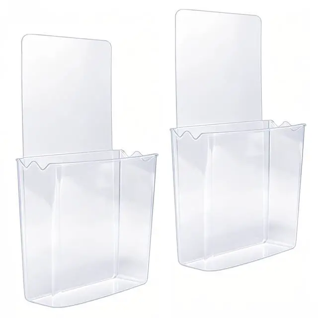 Main image of Remote Holder Wall Mount Damage-Free (2 Pack), Clear and Strong Self-adhesive Universal Media Organizer Storage Box for Mobile Phone,Remote Control,Keys,Pens etc