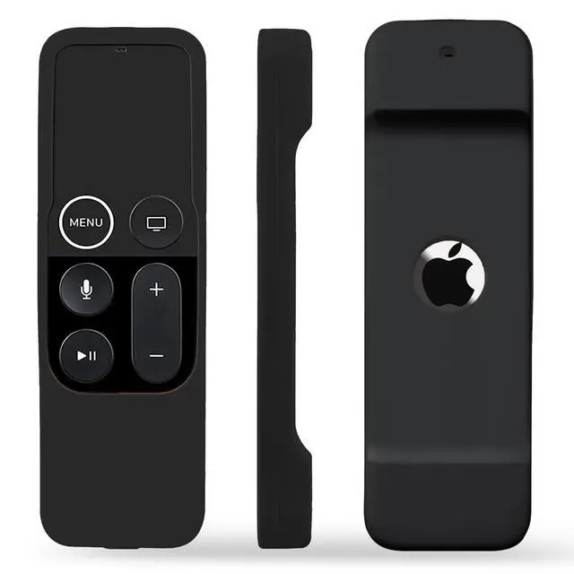 Alt view image 4 of 7 - Silicone Case Compatible with Apple TV 4K/HD Siri Remote (1st Gen) - Anti-Slip Shock Proof Soft Remote Cover Case Compatible with Apple TV 4K 5th 4th Gen Siri Remote Controller - Black