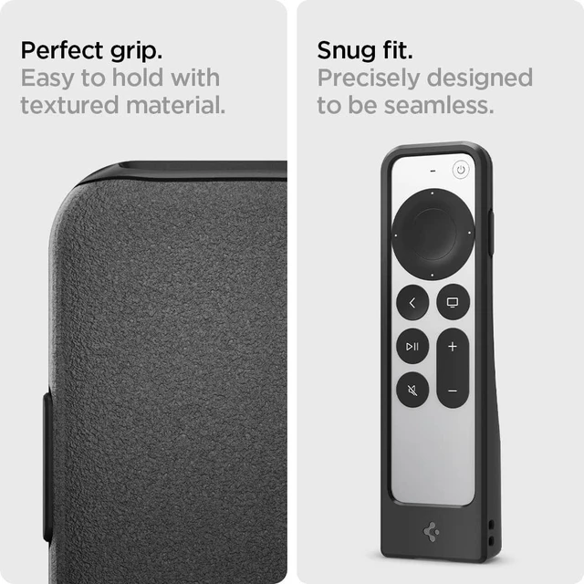 Alt view image 7 of 7 - for Apple TV Siri Remote Case, Silicone Fit For 2021/2022, Anti-Slip, Shockproof, AirTag Compatible - Black