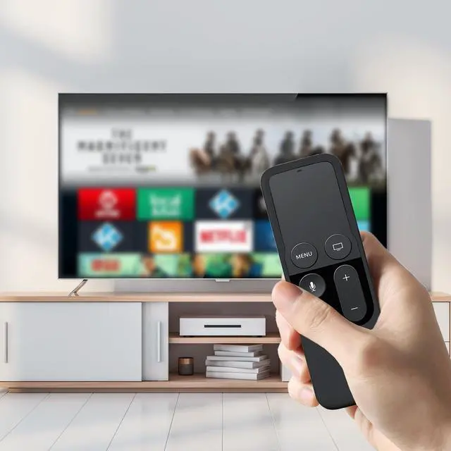 Alt view image 3 of 7 - Silicone Case Compatible with Apple TV 4K/HD Siri Remote (1st Gen) - Anti-Slip Shock Proof Soft Remote Cover Case Compatible with Apple TV 4K 5th 4th Gen Siri Remote Controller - Black