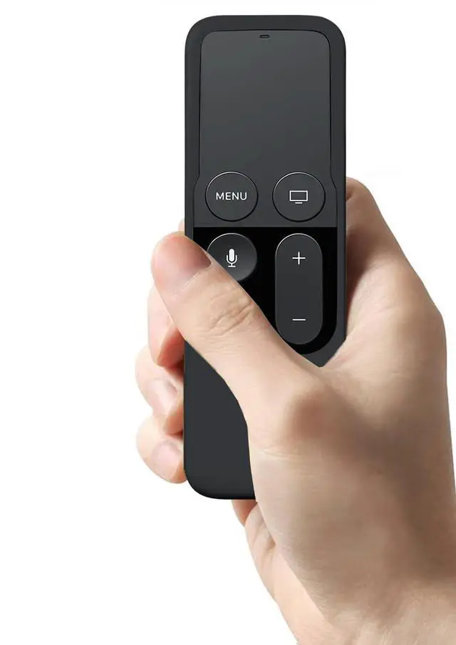 Alt view image 7 of 7 - Silicone Case Compatible with Apple TV 4K/HD Siri Remote (1st Gen) - Anti-Slip Shock Proof Soft Remote Cover Case Compatible with Apple TV 4K 5th 4th Gen Siri Remote Controller - Black