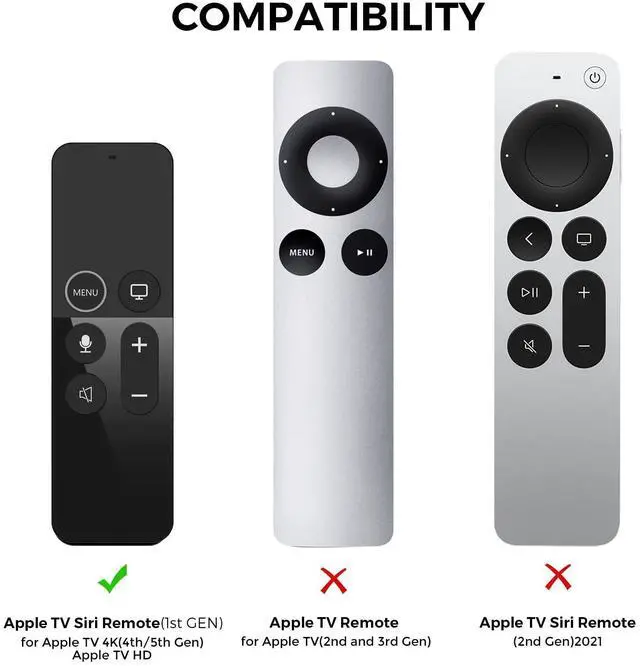 Alt view image 2 of 7 - Protective Case for Apple TV 4K Siri Remote 3rd & 2nd Gen | with AirTag Holder, Magnet Technology, Lanyard Included, Great Grip, Heavy Shock Absorption, Drop Protection