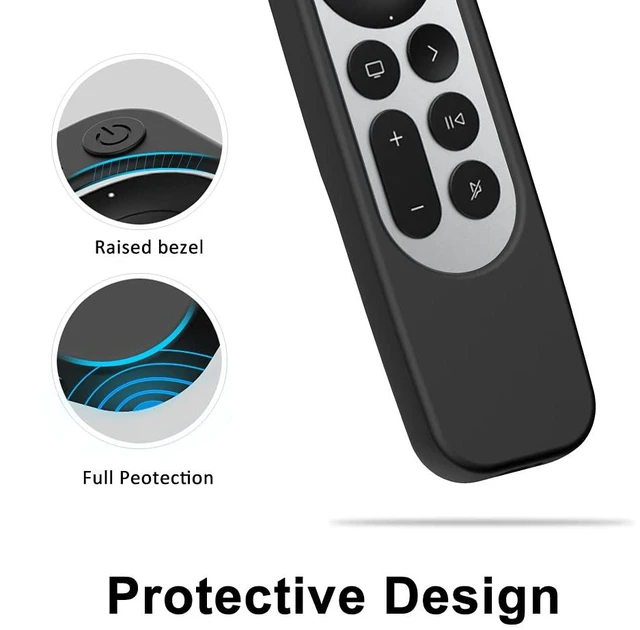 Alt view image 4 of 7 - Case Cover Replacement for New Siri 3rd Gen 2022 / 2nd Generation 2021 Apple TV Siri Voice Remote, Silicone Classic Phone-Shaped Cover Skin with Lanyard