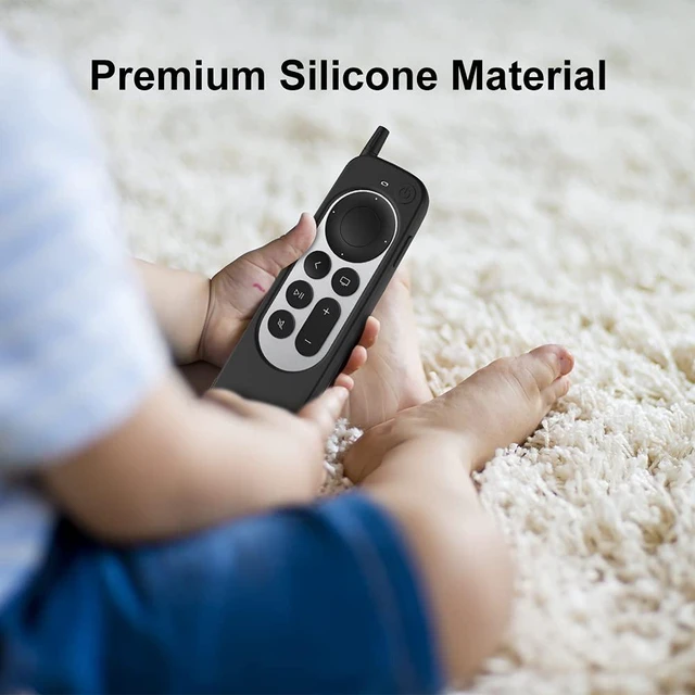 Alt view image 2 of 7 - Case Cover Replacement for New Siri 3rd Gen 2022 / 2nd Generation 2021 Apple TV Siri Voice Remote, Silicone Classic Phone-Shaped Cover Skin with Lanyard