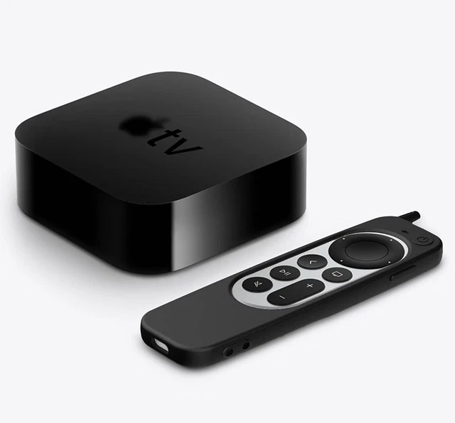 Alt view image 6 of 7 - Case Cover Replacement for New Siri 3rd Gen 2022 / 2nd Generation 2021 Apple TV Siri Voice Remote, Silicone Classic Phone-Shaped Cover Skin with Lanyard