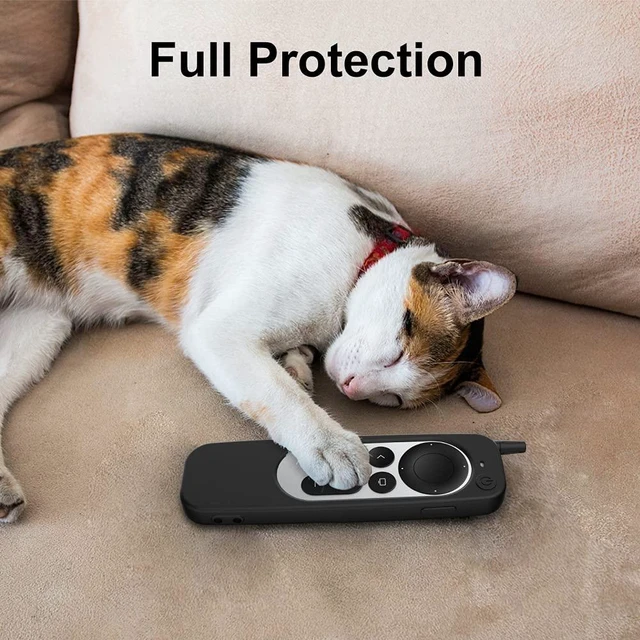 Alt view image 3 of 7 - Case Cover Replacement for New Siri 3rd Gen 2022 / 2nd Generation 2021 Apple TV Siri Voice Remote, Silicone Classic Phone-Shaped Cover Skin with Lanyard