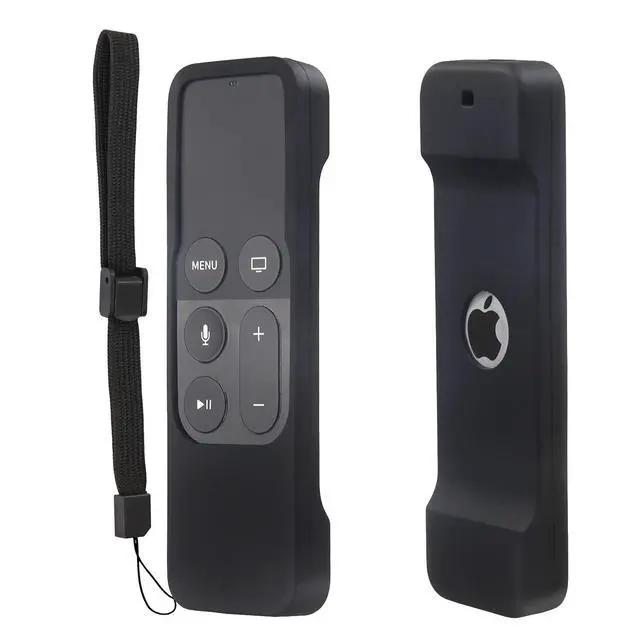 Alt view image 6 of 7 - Silicone Case for Apple TV 4K/4th Gen Remote, Lightweight Anti-Slip & Secure Protective Cover for Apple TV 4K Siri Remote Controller with Hooks - Black