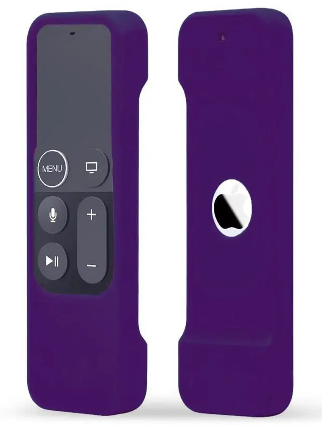 Main image of Silicone Case Compatible with Apple TV 4K/HD Siri Remote (1st Gen) - Anti-Slip Shock Proof Soft Remote Cover Case Compatible with Apple TV 4K 5th 4th Gen Siri Remote Controller - Purple