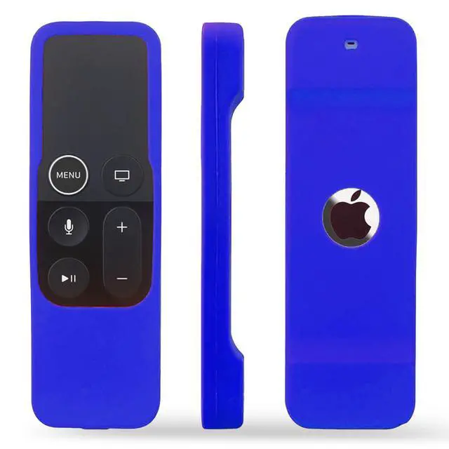Alt view image 4 of 6 - Silicone Case Compatible with Apple TV 4K/HD Siri Remote (1st Gen) - Anti-Slip Shock Proof Soft Remote Cover Case Compatible with Apple TV 4K 5th 4th Gen Siri Remote Controller - Dark Blue