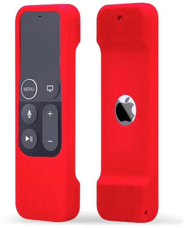 Main image of Silicone Case Compatible with Apple TV 4K/HD Siri Remote (1st Gen) - Anti-Slip Shock Proof Soft Remote Cover Case Compatible with Apple TV 4K 5th 4th Gen Siri Remote Controller - Red