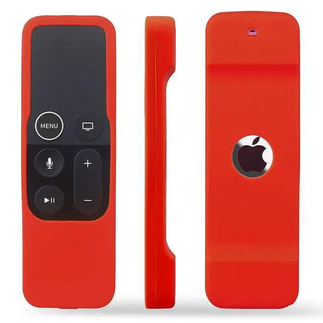 Alt view image 4 of 7 - Silicone Case Compatible with Apple TV 4K/HD Siri Remote (1st Gen) - Anti-Slip Shock Proof Soft Remote Cover Case Compatible with Apple TV 4K 5th 4th Gen Siri Remote Controller - Red