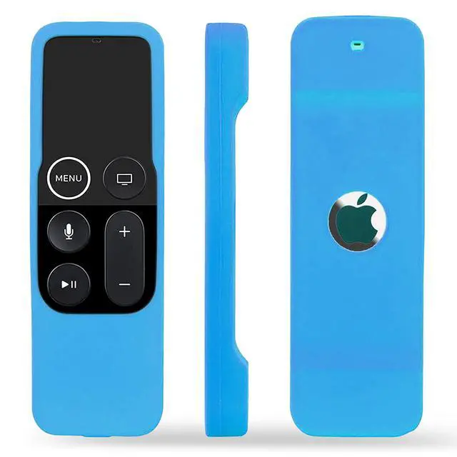 Alt view image 4 of 7 - Silicone Case Compatible with Apple TV 4K/HD Siri Remote (1st Gen) - Anti-Slip Shock Proof Soft Remote Cover Case Compatible with Apple TV 4K 5th 4th Gen Siri Remote Controller - Blue
