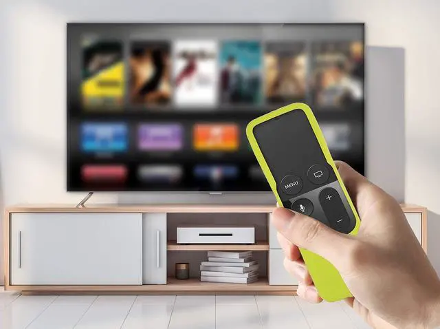 Alt view image 3 of 7 - Silicone Case Compatible with Apple TV 4K/HD Siri Remote (1st Gen) - Anti-Slip Shock Proof Soft Remote Cover Case Compatible with Apple TV 4K 5th 4th Gen Siri Remote Controller - Green