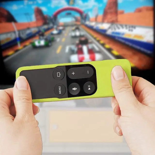 Alt view image 6 of 7 - Silicone Case Compatible with Apple TV 4K/HD Siri Remote (1st Gen) - Anti-Slip Shock Proof Soft Remote Cover Case Compatible with Apple TV 4K 5th 4th Gen Siri Remote Controller - Green