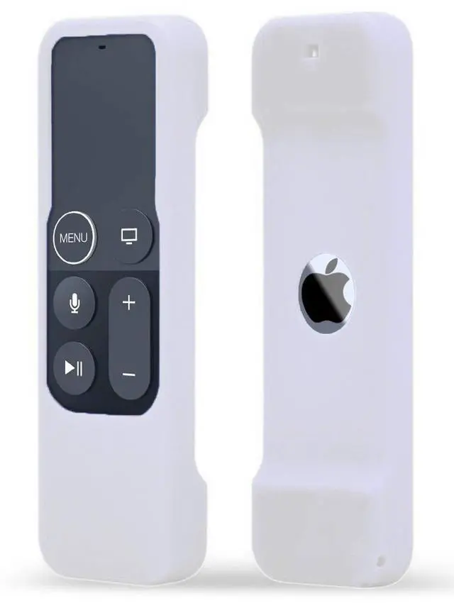 Main image of Silicone Case Compatible with Apple TV 4K/HD Siri Remote (1st Gen) - Anti-Slip Shock Proof Soft Remote Cover Case Compatible with Apple TV 4K 5th 4th Gen Siri Remote Controller - White