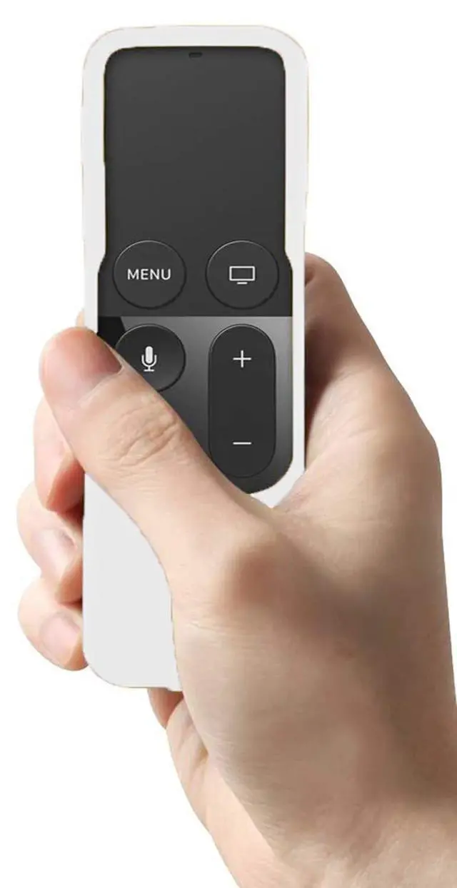 Alt view image 6 of 7 - Silicone Case Compatible with Apple TV 4K/HD Siri Remote (1st Gen) - Anti-Slip Shock Proof Soft Remote Cover Case Compatible with Apple TV 4K 5th 4th Gen Siri Remote Controller - White