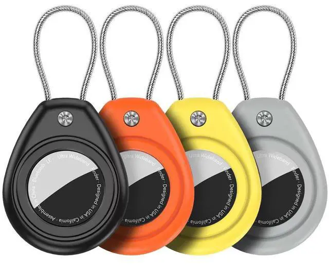 Main image of for AirTag Holder for Apple AirTag (1st & 2nd Generation), 4 Pack AirTag Keychain Waterproof Shockproof Air Tag Case with Secure Key Ring for Keys, Pets, Wallet, Luggage & Backpack
