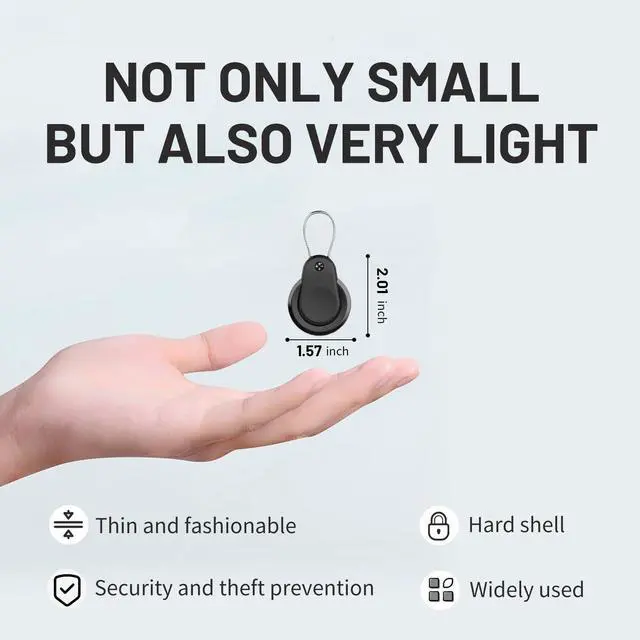 Alt view image 3 of 7 - Waterproof for AirTag Holder 1st/2nd 4 Pack Lock Case Keychain for Apple AirTags for Air Tag Keyring with Wire Cable Durable Lightweight for AirTag Cover Keys Kids Luggage Backpacks Pet Collar Black