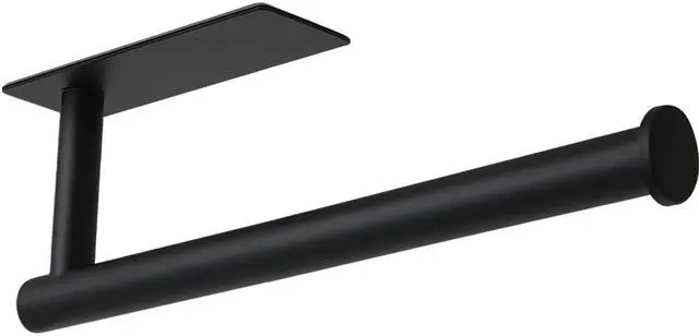 Main image of Under Cabinet Paper Towel Holder for Kitchen, Adhesive, Black