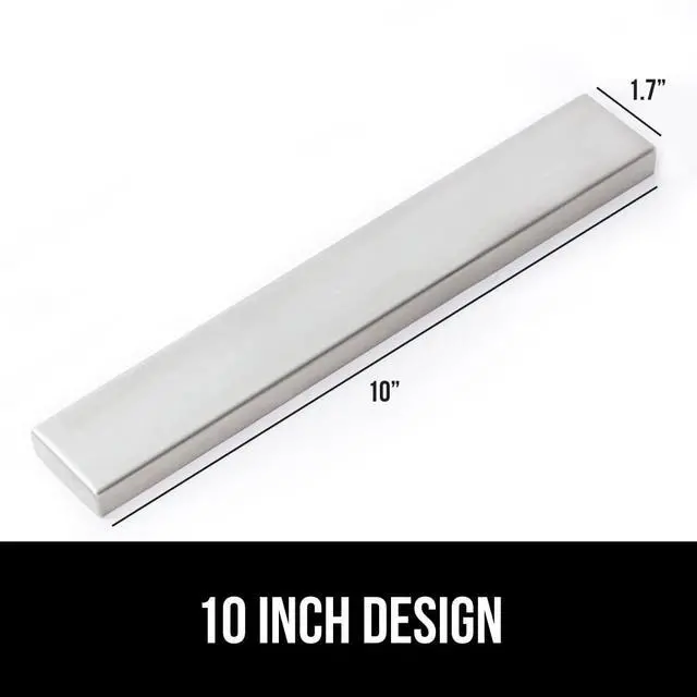 Alt view image 7 of 7 - 304 Stainless Steel Magnetic Knife Holder Strip, 10 Inch | Heavy Duty and Secure Wall Mounted Bar for Knives, Tools, Holds Up to 6 lbs, Kitchen Home Organizer, Easy Installation