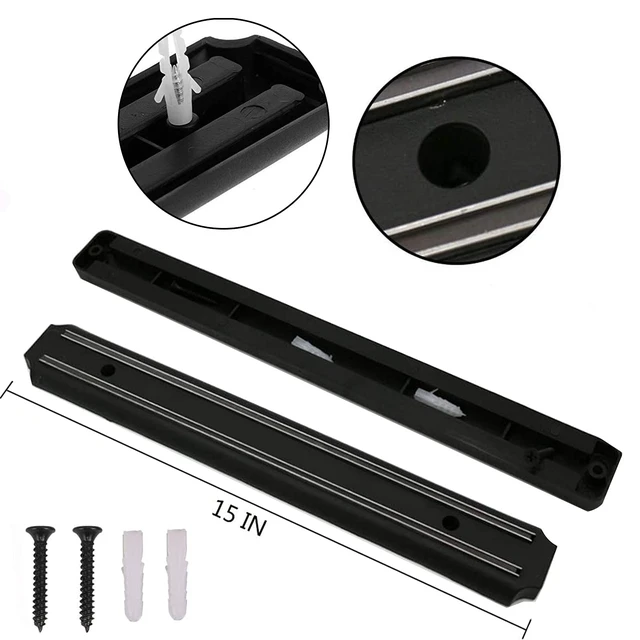 Alt view image 7 of 7 - Magnetic Knife Holder (15 Inch - Set Of 2) Magnetic Knife Strips For Wall -Strong Powerful Knife Rack Storage Display Organizer-Securely Hang Knives On a Multipurpose Kitchen Bar