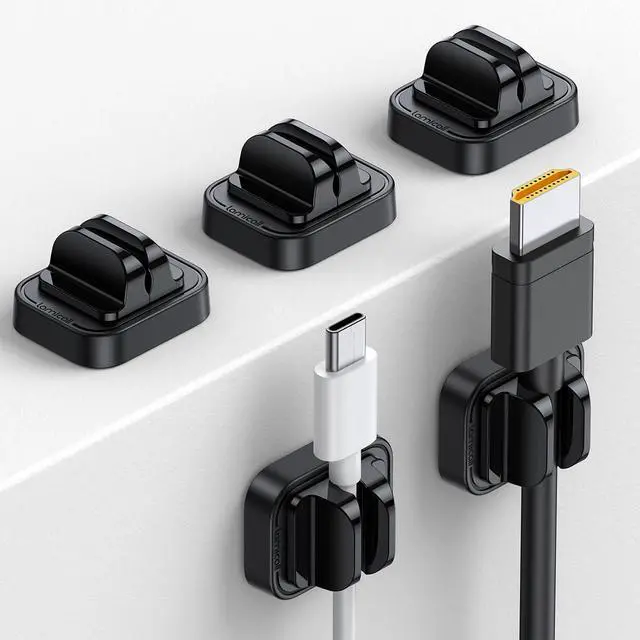 Main image of 5Pack Cable Spring Holder Clips, Cord Organizer for Desk - Lamicall Adjustable Cord Wire Holder Keeper, Phone Charger Organizer Clips, Wire Cable Management for Nightstand Wall Car Office Desktop