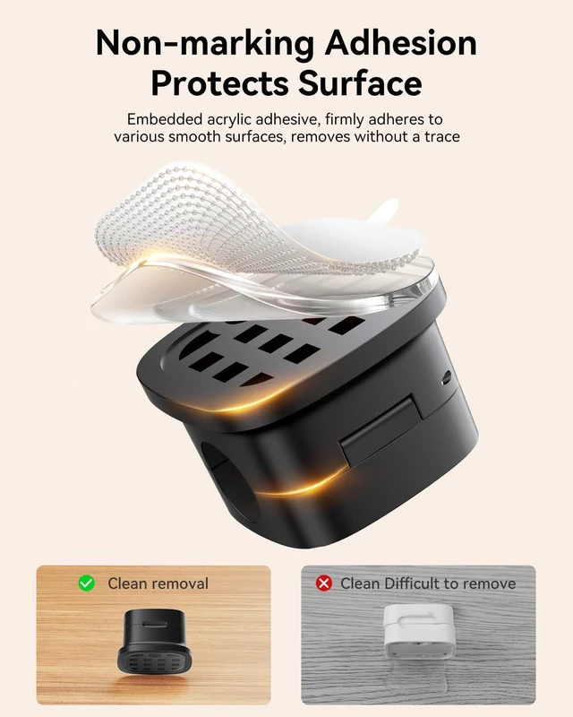 Alt view image 5 of 6 - 18Pack Magnetic 1sLock Adhesive Cable Clips Cord Organizer Black Desk Cable Accessory, Wire Holder Keeper for Phone Charger Wire, Nightstand, Car, Office & Desktop