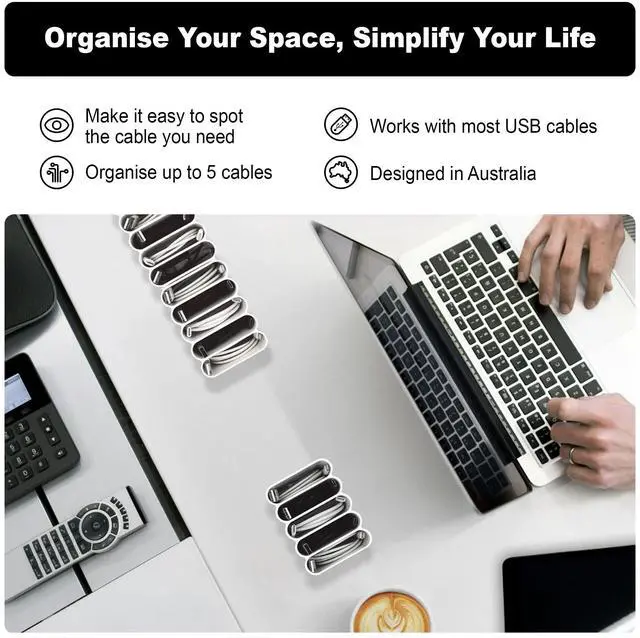 Alt view image 3 of 7 - Cable Management Organizer Cord Management, Multiple Slots for Home, Office, Desk, Workshop, Durable Plastic Connectable Cable Organizer, Tangle-Free, Expandable Storage, White