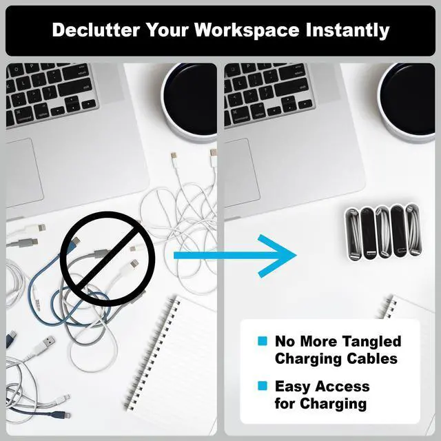 Alt view image 6 of 7 - Cable Management Organizer Cord Management, Multiple Slots for Home, Office, Desk, Workshop, Durable Plastic Connectable Cable Organizer, Tangle-Free, Expandable Storage, White