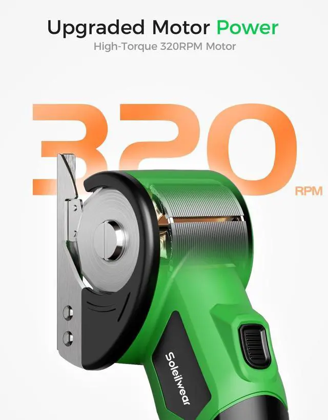 Alt view image 3 of 7 - Cardboard Cutter, Rechargeable Cordless Electric Scissors, 4V Upgrade Motor Electric Box Cutter with 2 Blades, Safety Lock & LED Light, Powerful Cutting for Cardboard Box, Plastic, Leather
