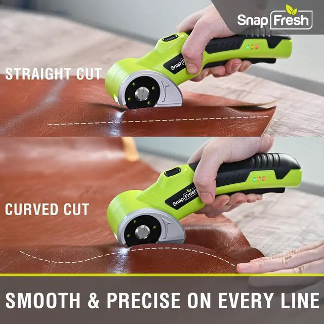 Alt view image 7 of 7 - 4V Cordless Electric Scissors, Rechargeable Cardboard Cutter & Box Cutter Rotary Tool, 285 RPM Fabric Carpet Leather Cutter with LED, Extra Blade, 2.0Ah Battery & Storage Bag(SP5091)