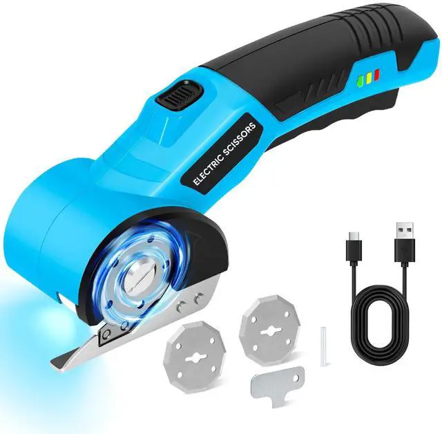 Main image of Upgraded Cordless Electric Scissors, Cardboard Cutter Electric 4.2V 360RPM 2000mAh, Rechargeable Electric Scissors for Cardboard,For Thin Cardboard Box Carpet Leather,Paper,Fabric,Carpet,Plastic