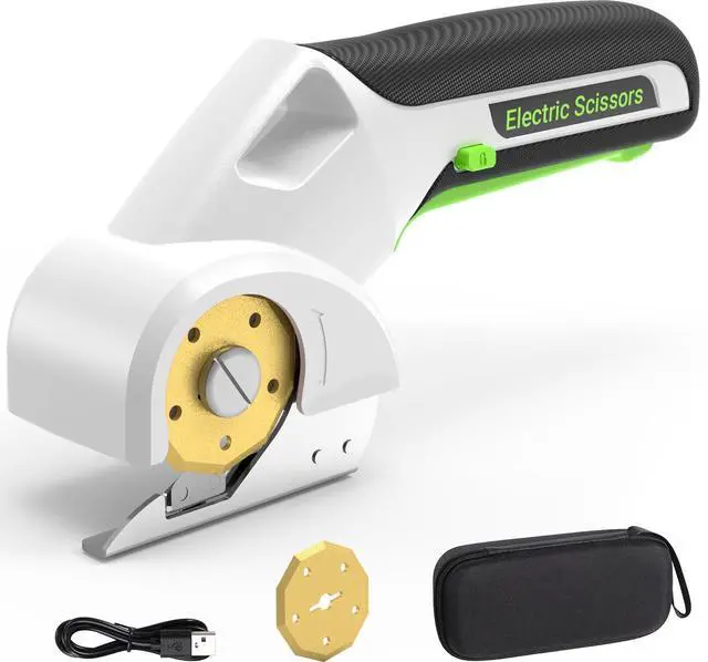 Main image of 2026 NEW 4V Cordless Electric Cutting Tools, Cardboard Cutter with 2 Titanium Blade Accessories, Safety Lock, Rotary Cutter for Cardboard,Gifts for Men&Women - Bright White