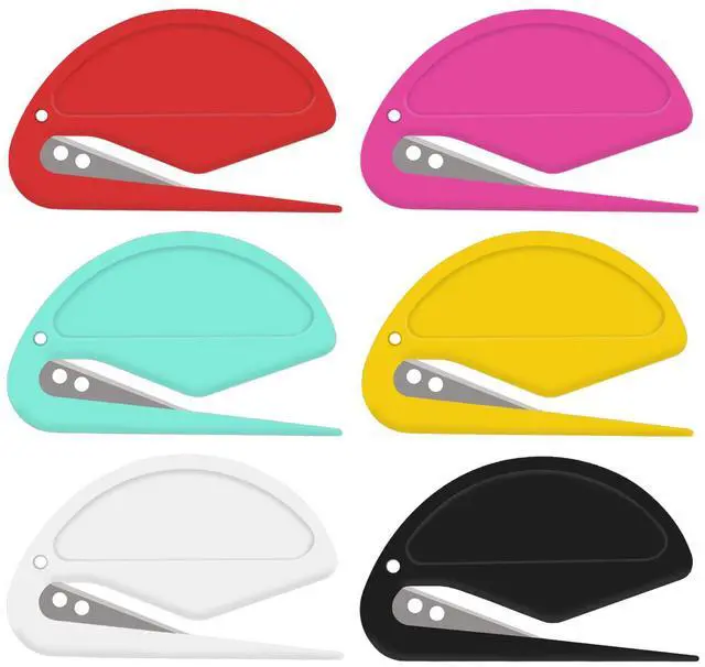 Main image of 6 Pack Letter Opener Envelope Slitter Envelope Opener for Women Men,Office Worker,Graduate Students,Home,Office,Postal.Mail Opener with Safety Concealed Sharp Blade Neatly Opened Without Damage