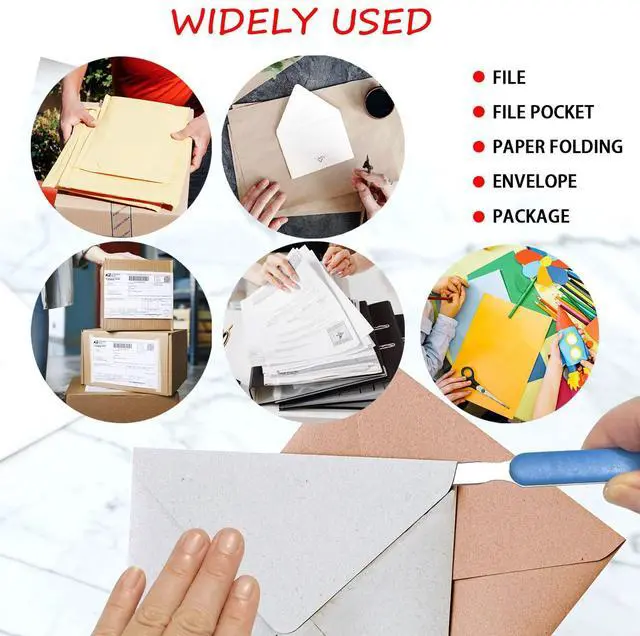 Alt view image 6 of 6 - 4 Pack Office Letter Opener, Stainless Steel Knife-Edge Blade Envelope Openers, Lightweight Mail Slitter with Ergonomic Grip Handle for Home and Office Use, Mixed Colors